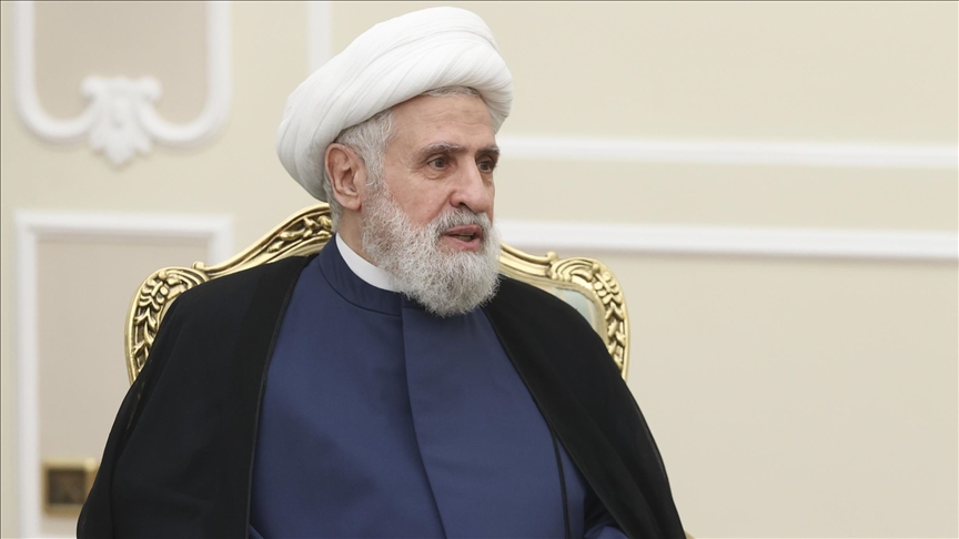 Sheikh Naim Qassem meets Ali Larijani in Beirut