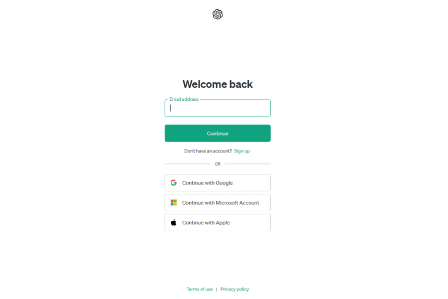 ChatGPT login page official site chatgpt.com OpenAI