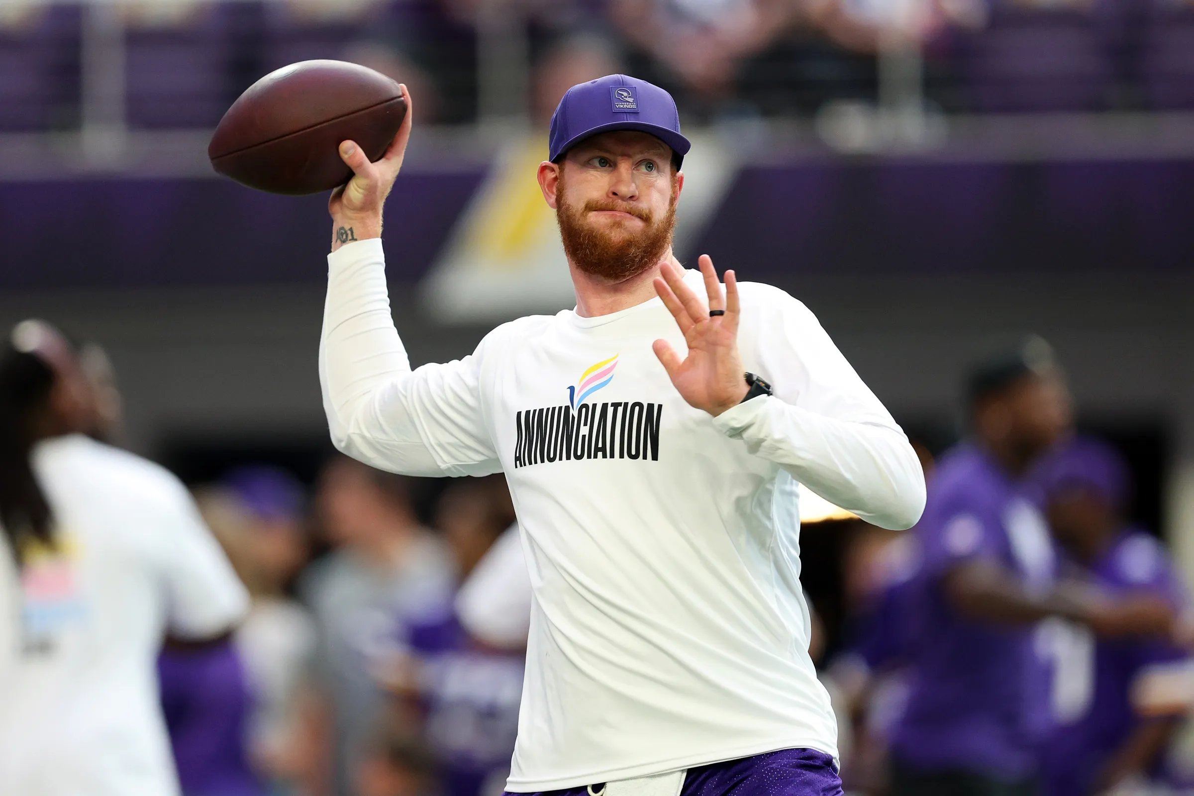 Carson Wentz leads the Minnesota Vikings offense before facing the Bengals