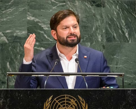 Gabriel Boric addresses the UN General Assembly in New York, urging that Benjamin Netanyahu face an international court over Gaza genocide allegations