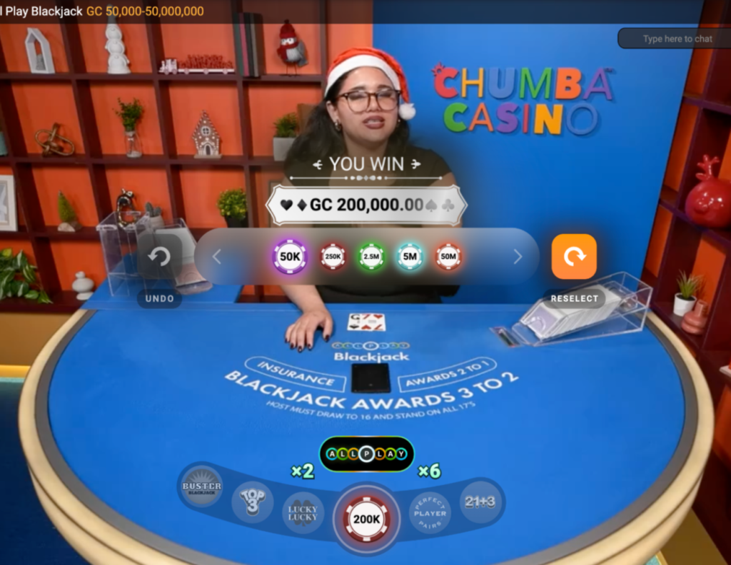 Chumba Casino table games, blackjack, roulette, bingo, keno