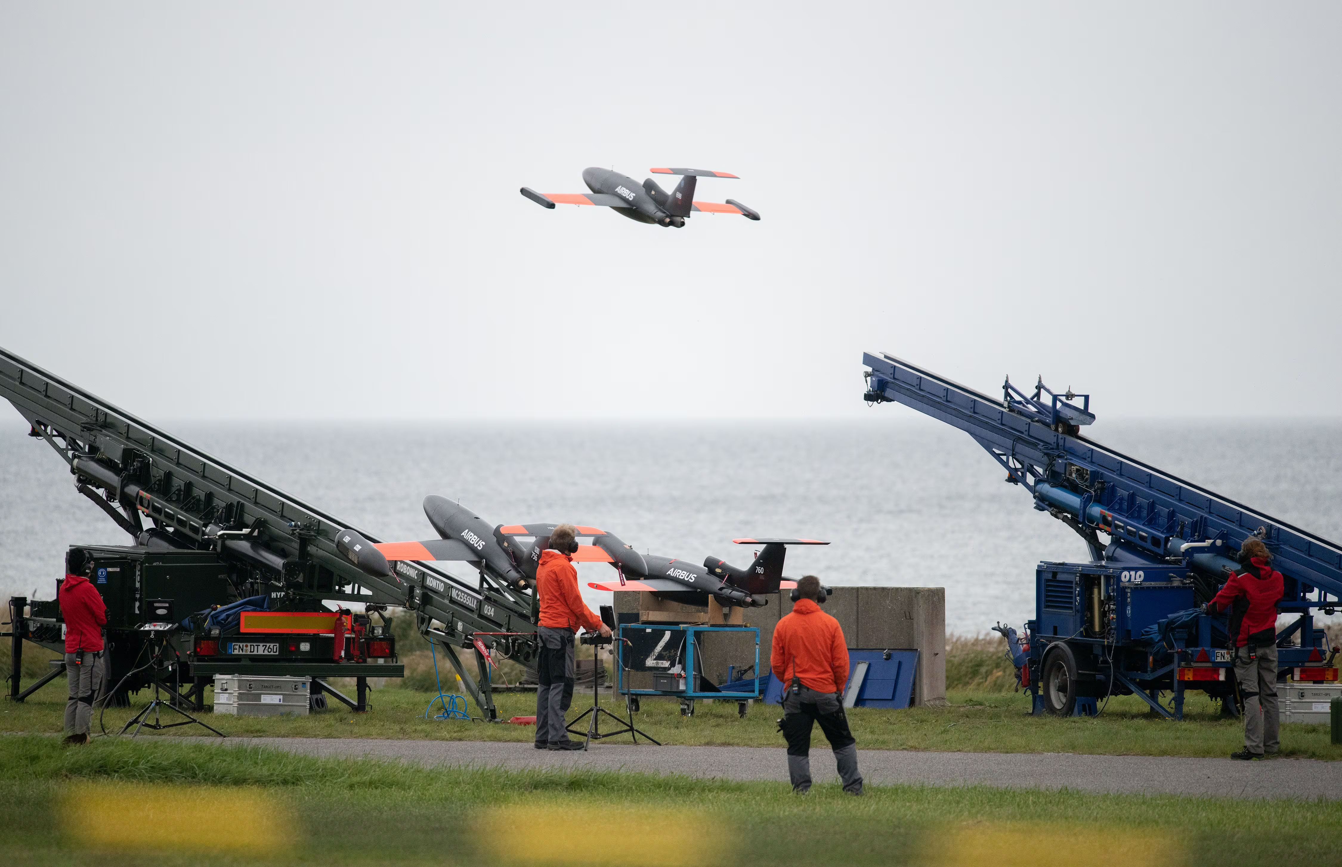 Demonstration of small drones used for reconnaissance and loitering munitions