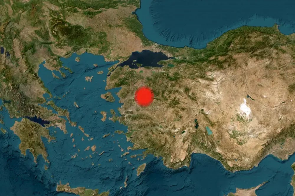 GPS interference heat map centered on Kaliningrad affecting Baltic airspace