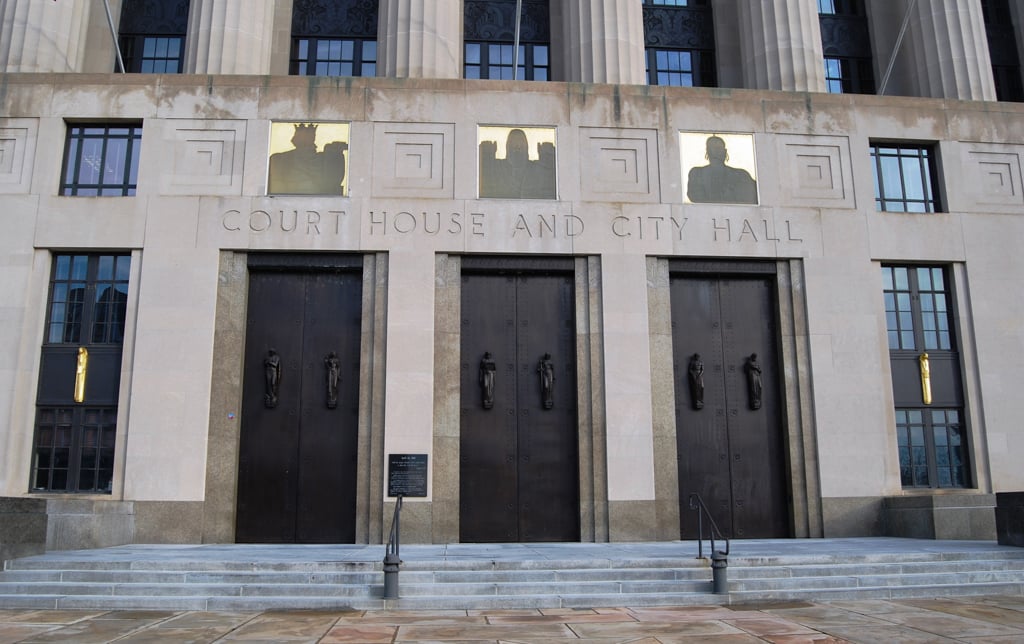 Davidson County Courthouse exterior in downtown Nashville