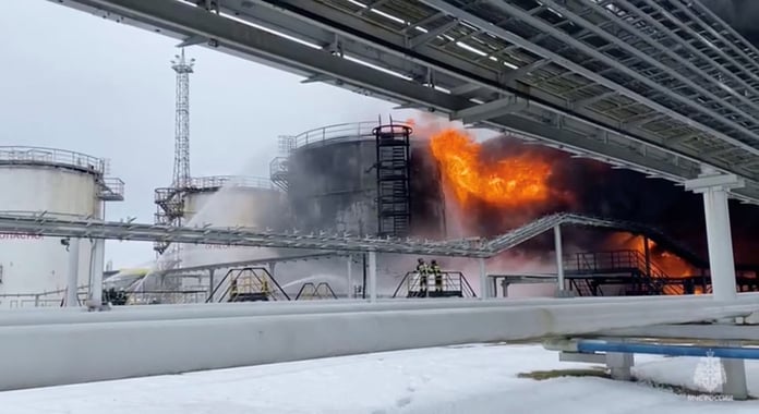 Fires at energy sites in Russia’s Volgograd region after reported drone strikes