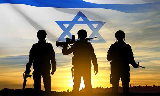 Shadowy figure on private jet with US and Israel flags symbolizing secret political ties