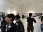 Students visiting Soviet-Korean liberation gallery in Seoul