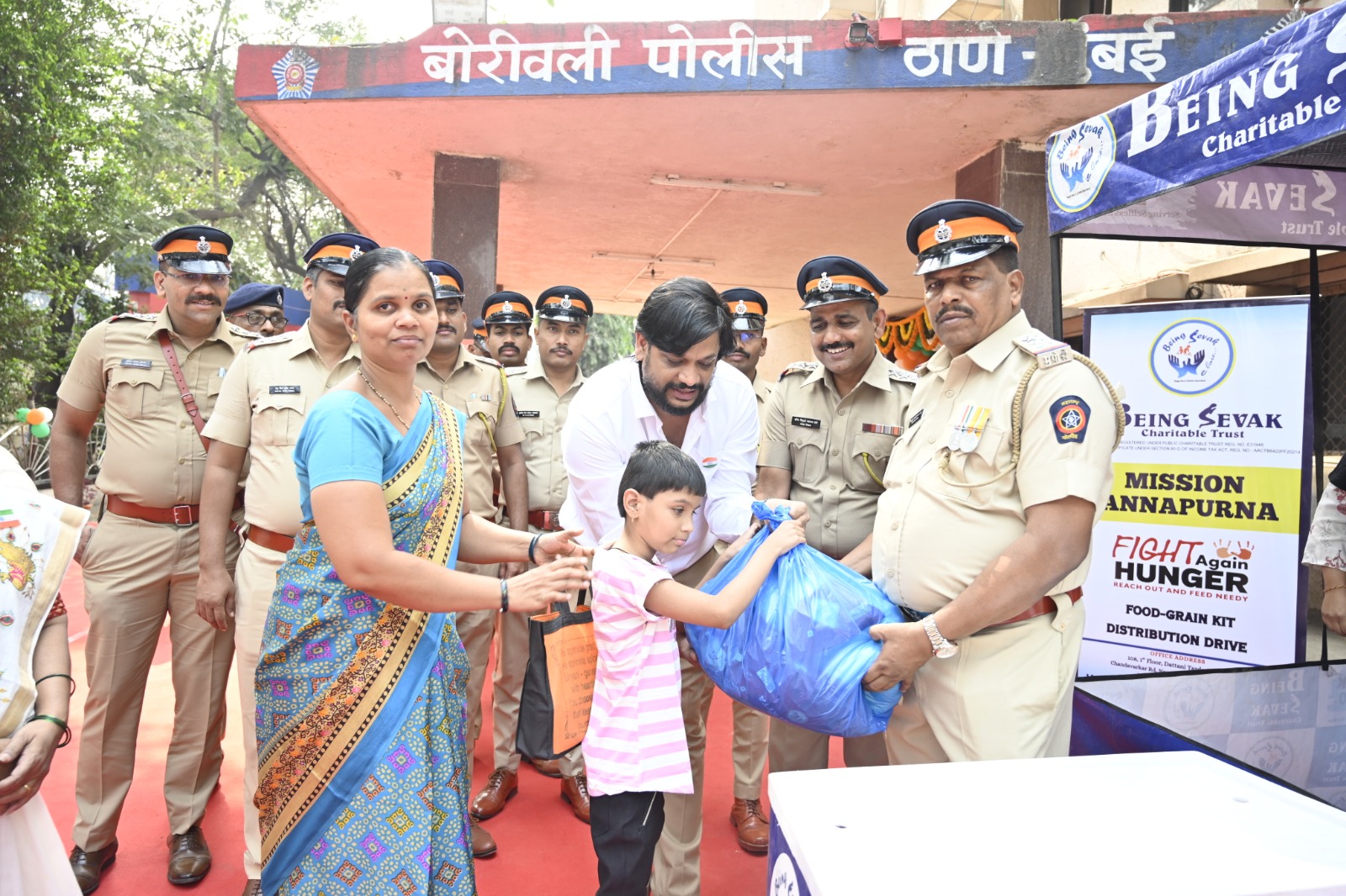 Republic Day Humanitarian Initiative by 'Being Sevaka NGO': Ration Distribution to the Needy in Collaboration with Police Administration