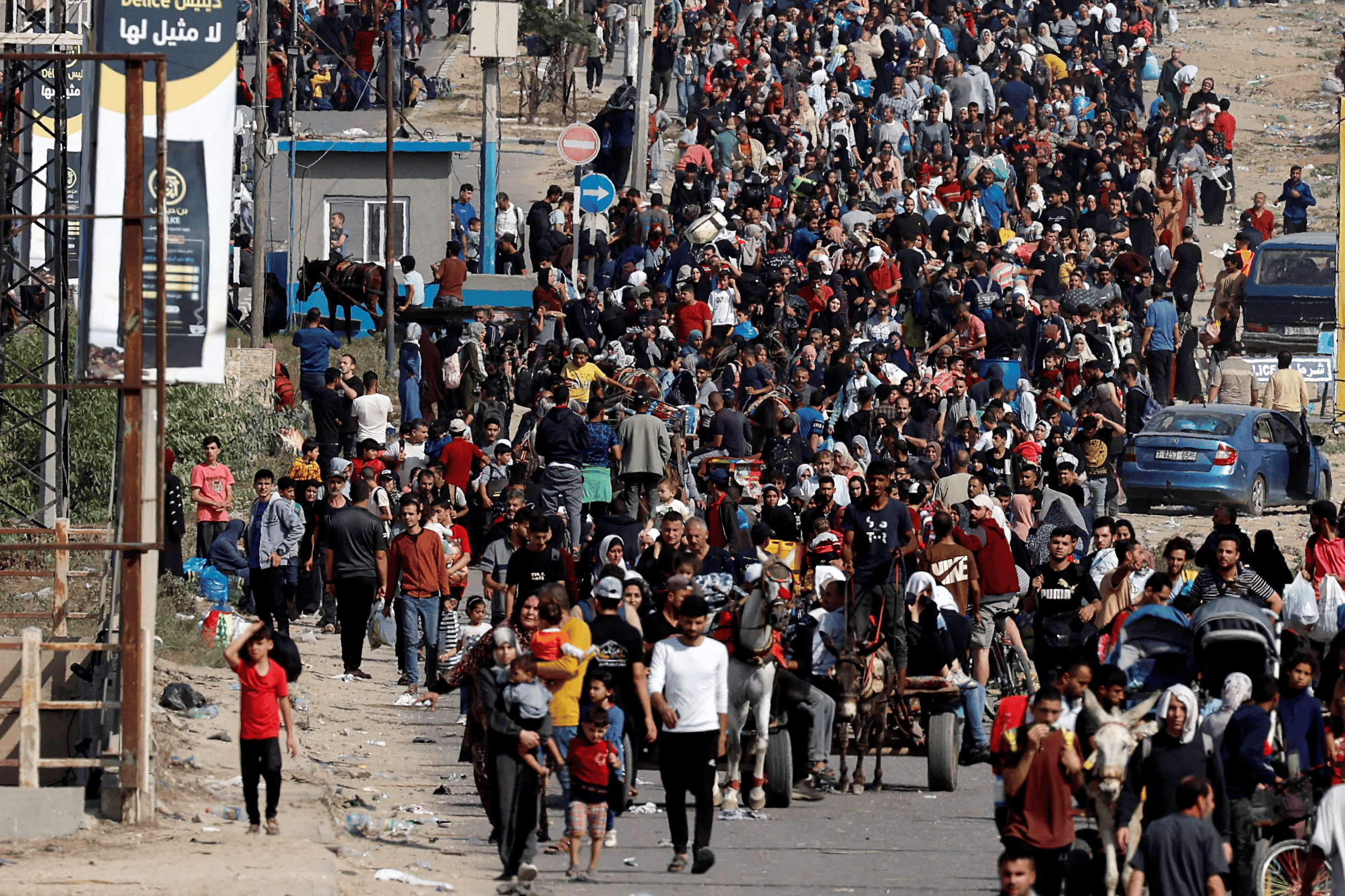 Displaced Palestinians shelter in overcrowded facilities in Gaza