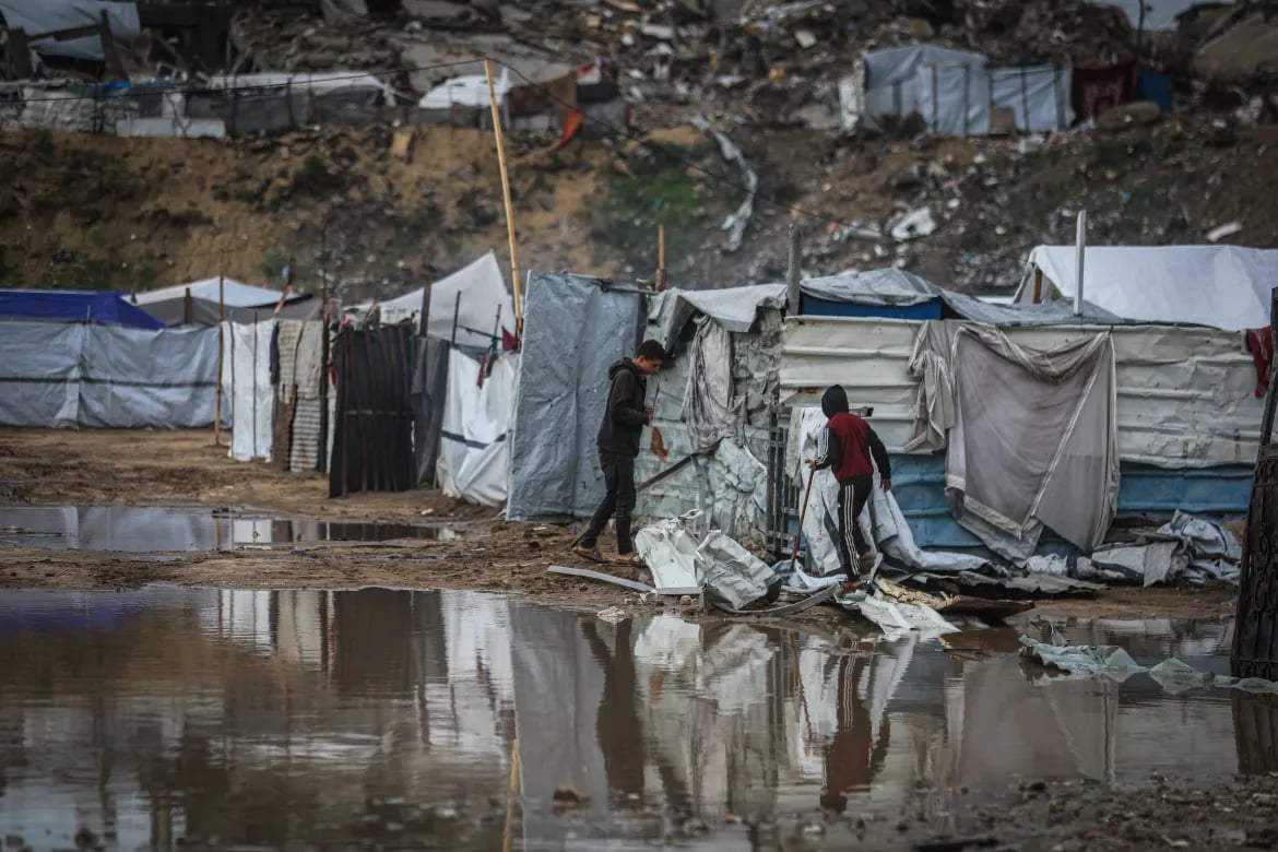 OCHA warns heavy rains flood tents and raise health risks in Gaza