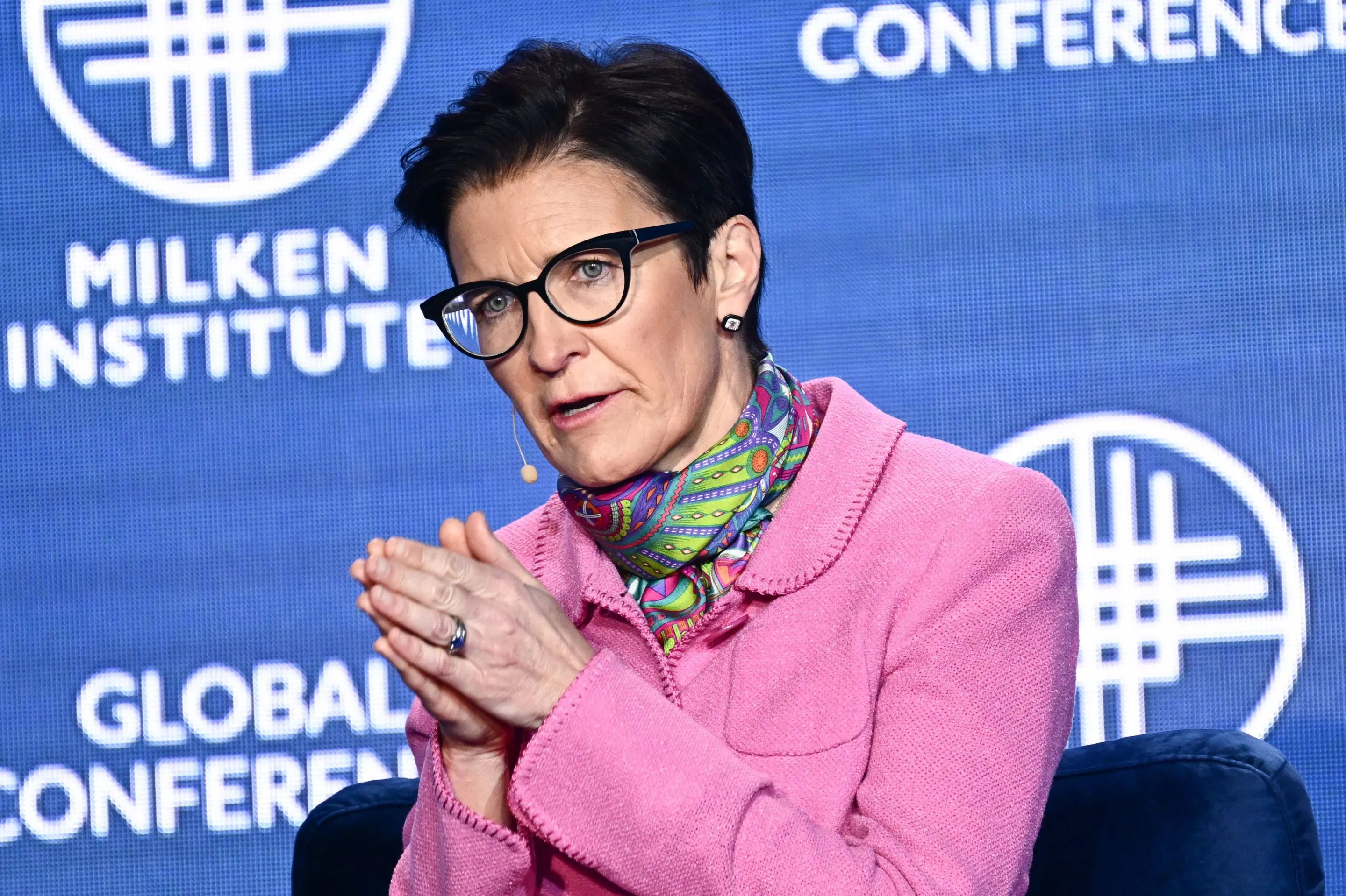 Jane Fraser CEO of Citigroup during investor presentation following $42mn pay increase