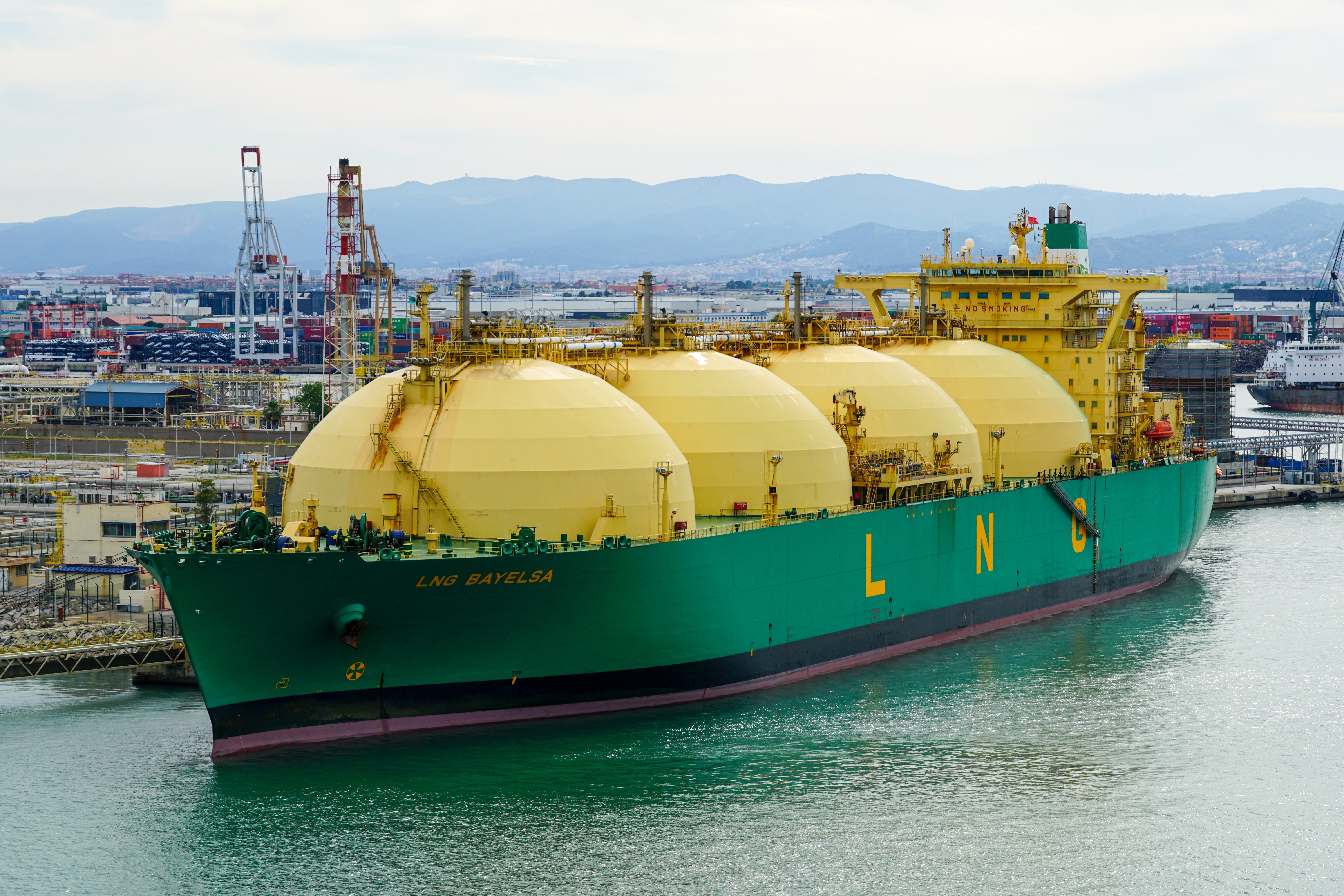LNG terminal in Europe as gas prices surge during energy crisis