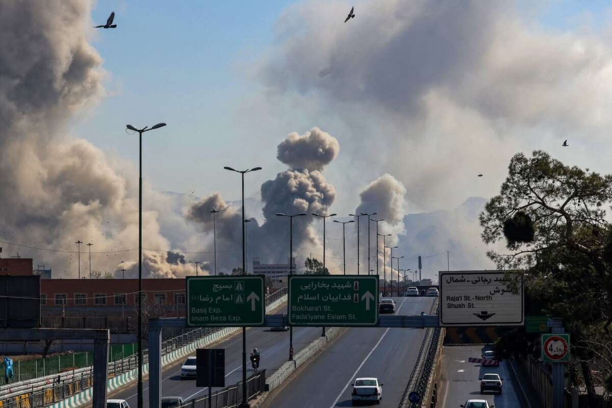 Smoke rises over Tehran after Israeli strikes during Israel Iran war