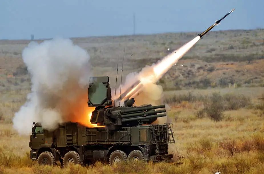 Russian Pantsir air defense system deployed to intercept drones in the Russia Ukraine war