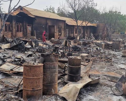 Sudan civil war drone strike destroys hospital in Darfur killing dozens