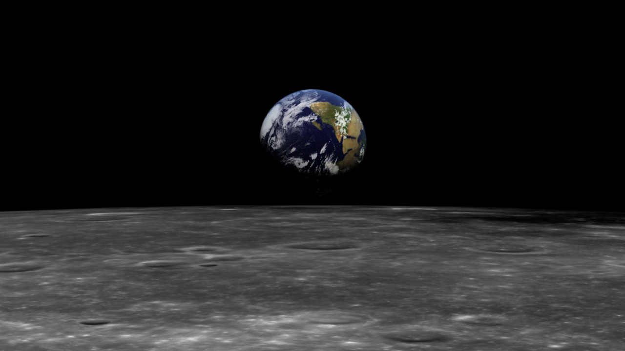 Earth Seen From Moon During Artemis II View of Earth from lunar orbit during Artemis II mission