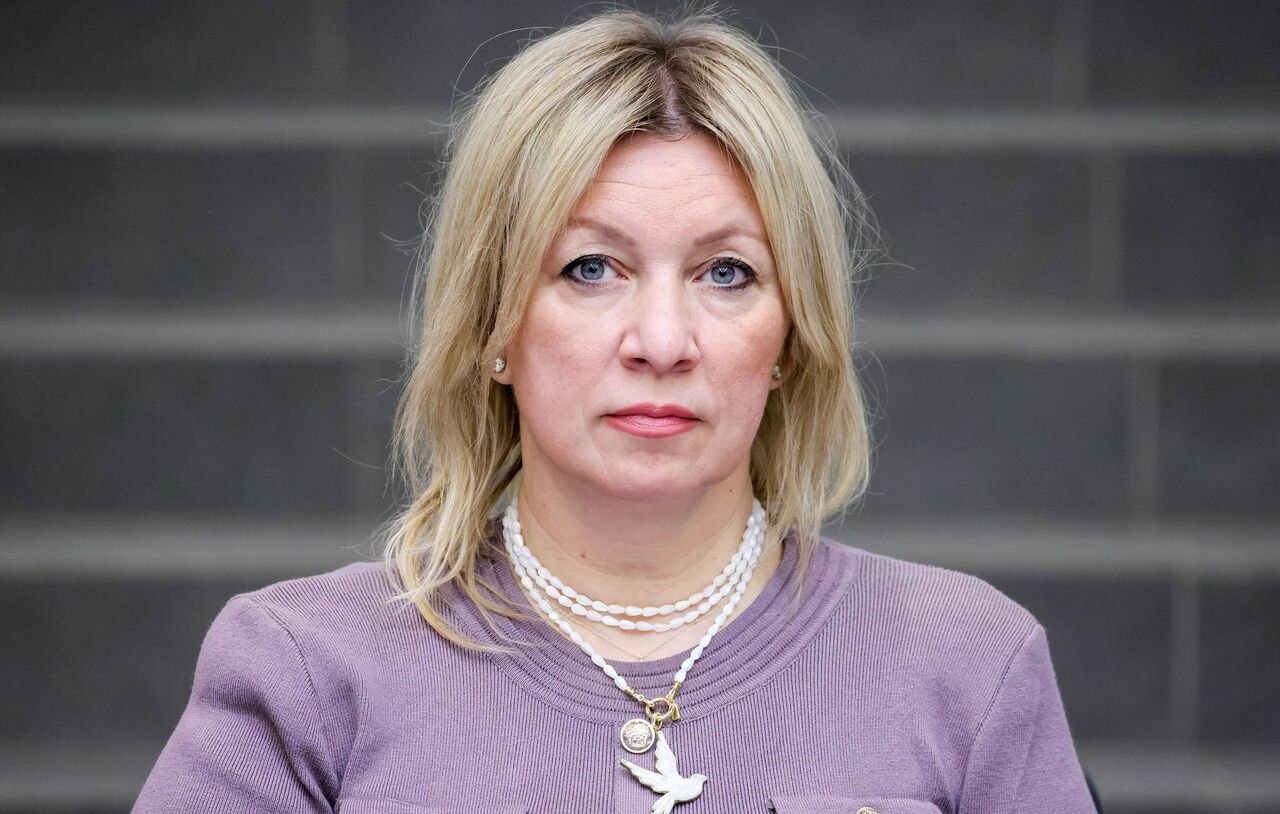Maria Zakharova speaking at Russian Foreign Ministry press briefing on Ukraine peace talks