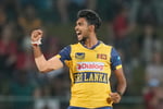 Matheesha Pathirana bowling for KKR after receiving NOC in IPL 2026