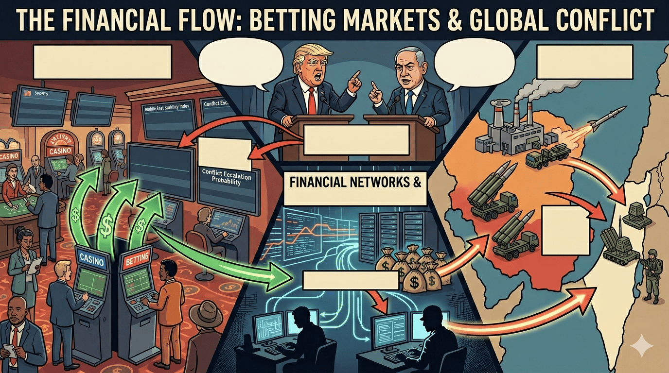 Prediction market platforms showing geopolitical betting on war outcomes