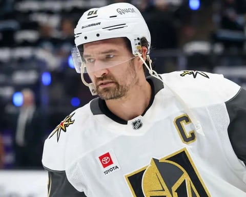 Mark Stone celebrates during Vegas Golden Knights comeback win over Colorado Avalanche in Game 3 of the Western Conference Final