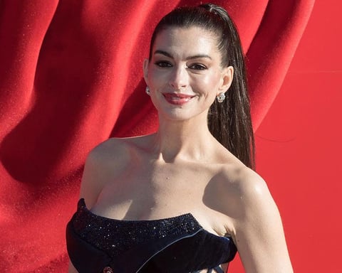 Anne Hathaway attends the European premiere of The Devil Wears Prada 2 at Cineworld Leicester Square and Vue West End in London on April 22, 2026