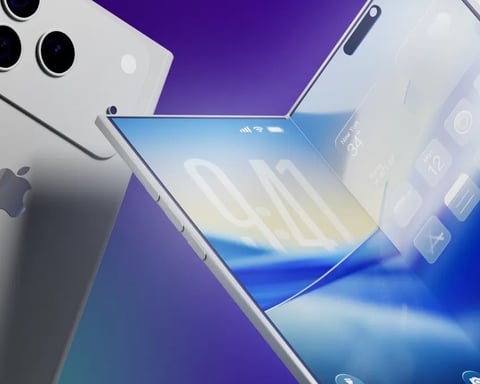 Apple foldable iPhone Ultra and foldable iPad concept showing crease-free display design leak