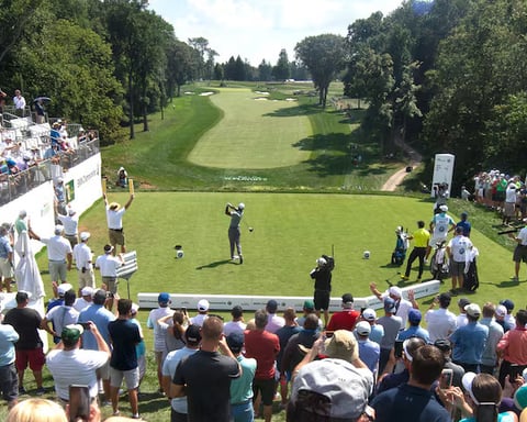 Aronimink Golf Club aerial view hosting PGA Championship 2026 in Philadelphia