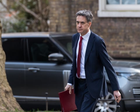 Ed Miliband, the UK Energy Secretary, faces pressure as Ofgem prepares to raise the July 2026 price cap after the Iran war hit wholesale gas