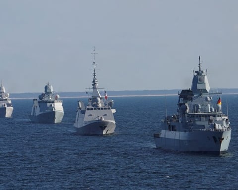 Estonian Navy warship patrols the Baltic Sea amid NATO military buildup near Russia
