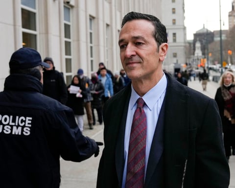 Former Fox executive Hernan Lopez arrives at federal court in Brooklyn during the FIFA bribery trial