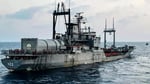 Iranian naval patrol boats in the Strait of Hormuz amid rising tensions with the US