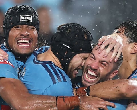 James Tedesco scores the match-winning try for NSW Blues against Queensland in State of Origin Game 1 2026
