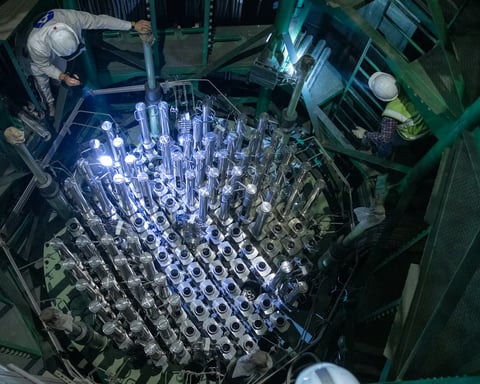 Workers at Bangladesh’s Rooppur Nuclear Power Plant after Russia completed fuel loading into Unit 1 reactor