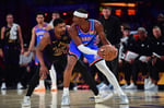 Shai Gilgeous-Alexander celebrates as Thunder eliminate Lakers in Game 4