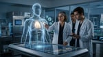 Doctors observing thymus regeneration in clinical trial environment