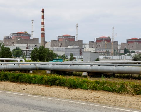 IAEA Director General Rafael Grossi inspects the Zaporizhzhia Nuclear Power Plant in Ukraine