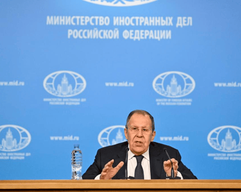 Russian Foreign Minister Sergey Lavrov at his annual press conference in Moscow January 2026