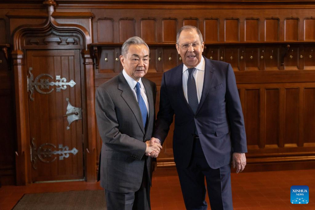 Russian Foreign Minister Sergey Lavrov meets Chinese FM Wang Yi in Moscow April 2025 bilateral talks