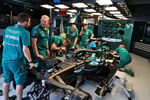 F1 cars and teams prepare in Monaco paddock ahead of the 2026 Monaco Grand Prix