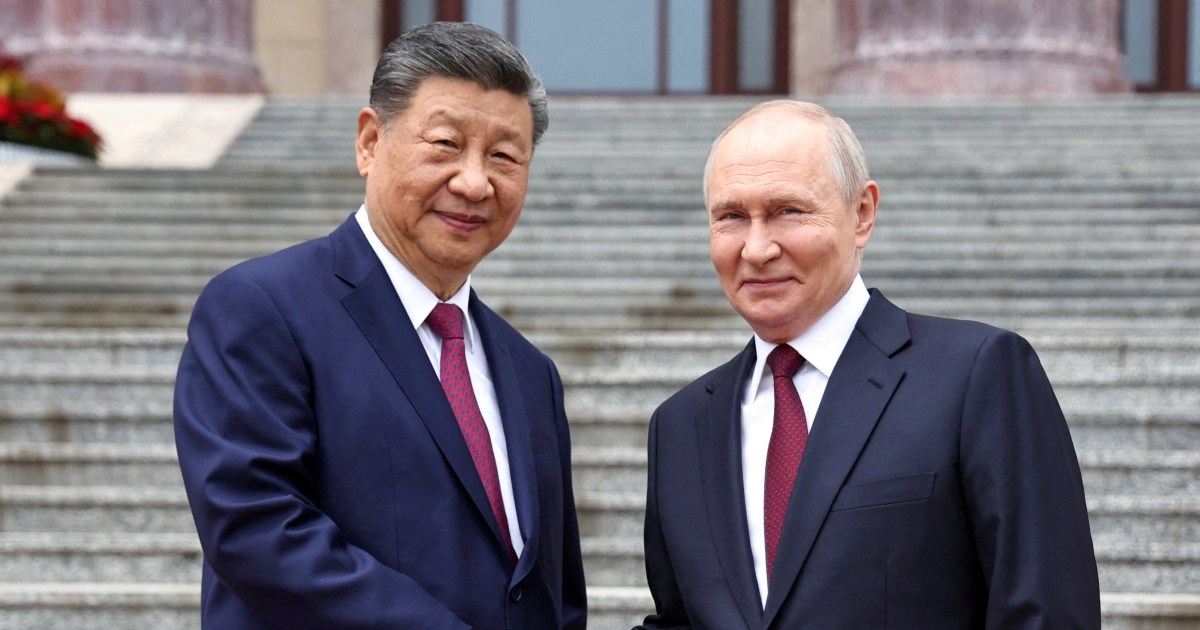 Russian President Vladimir Putin and Chinese President Xi Jinping at the Russia-China summit May 2026