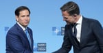US Secretary of State Marco Rubio and NATO Secretary-General Mark Rutte at NATO foreign ministers meeting in Helsingborg Sweden 2026